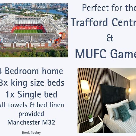 Waterside Mufc & Trafford Centre Townhouse 4 Bedroom Free Parking Манчестер Экстерьер фото